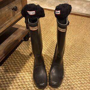 Hunter Tall Rainboots with Welly Knit Socks